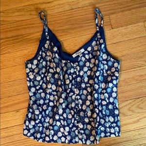 Madewell button crop cami in cute floral print!